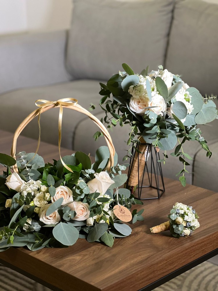 Boda Capullitos - ramo y canasta