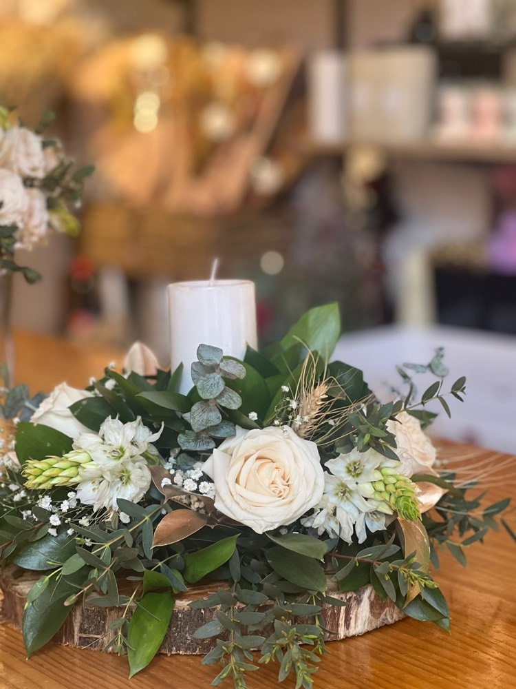 Boda Capullitos - centro de mesa