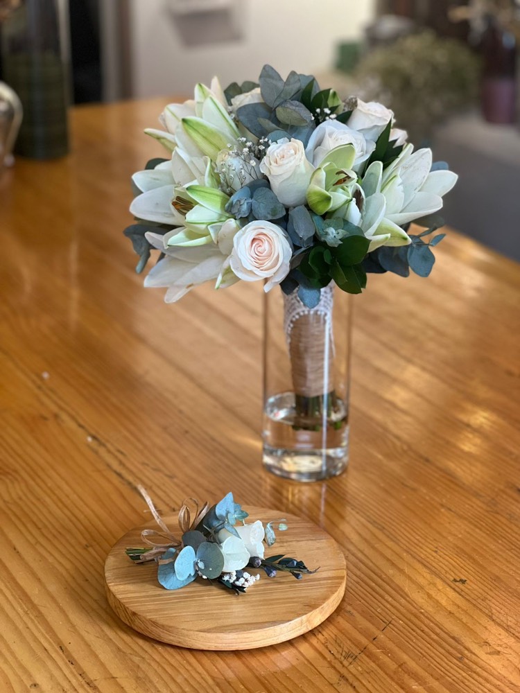 Boda Capullitos - ramo y boutonniere