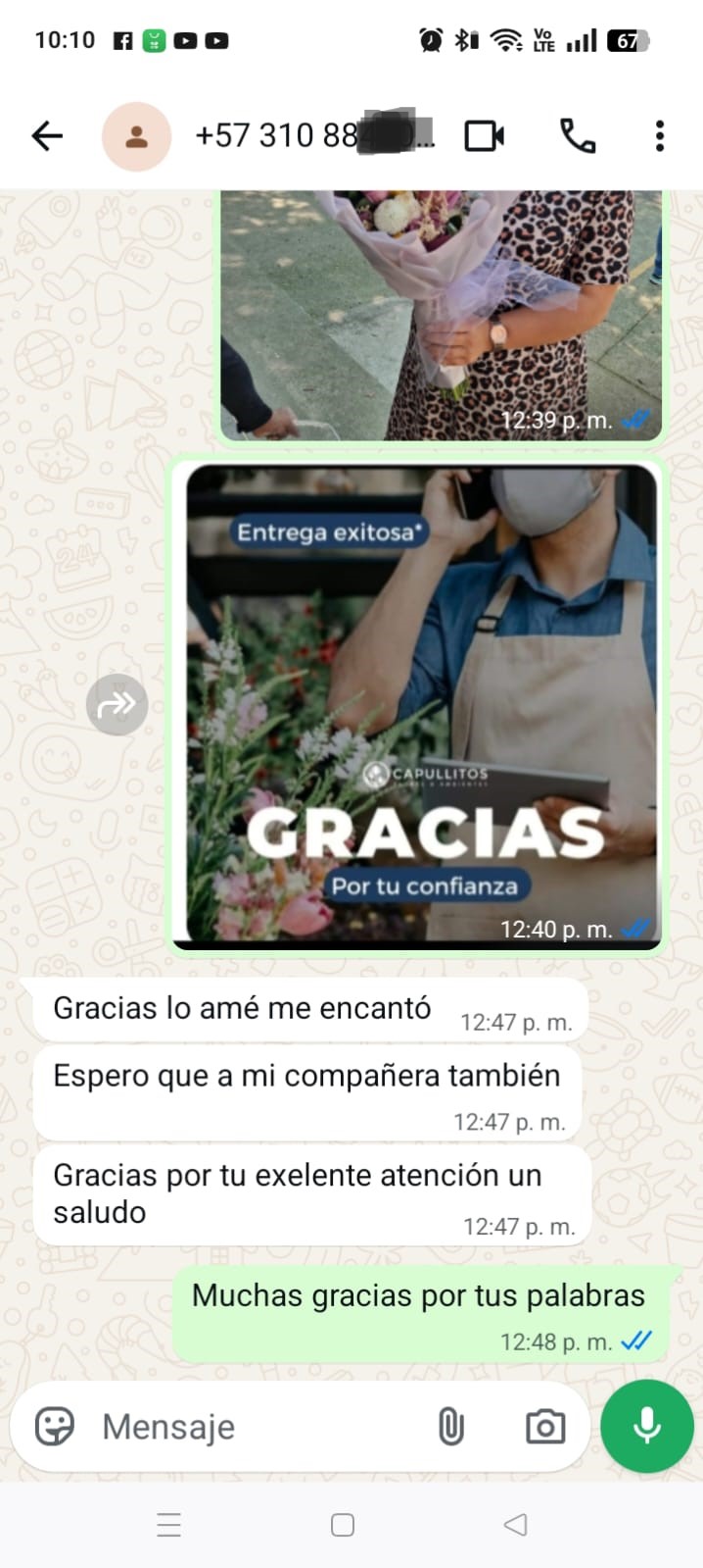 Testimonio de cliente Capullitos